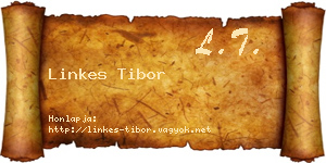 Linkes Tibor névjegykártya